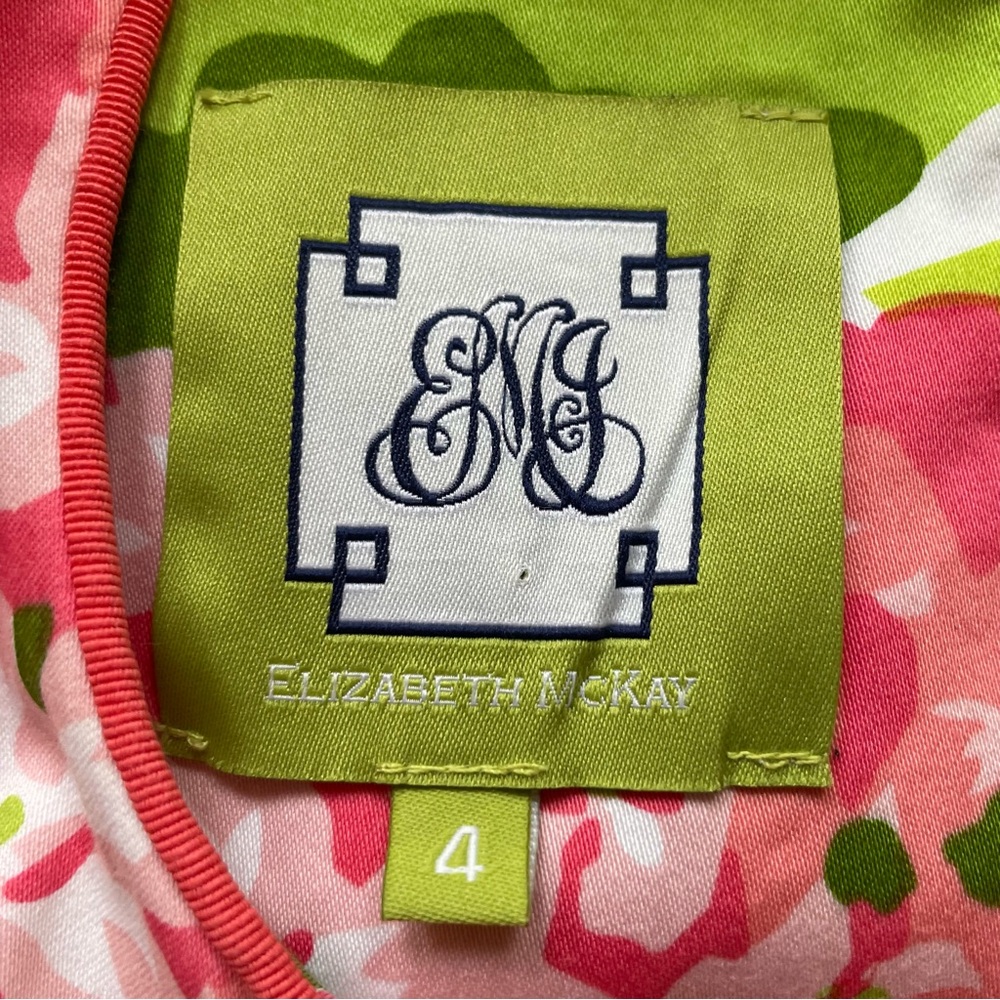 Elizabeth McKay Green and Pink Floral Sleeveless Top - Picture 5 of 7